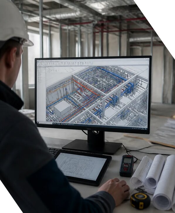 Создание BIM модели инженерных сетей для объектов в Красном Сулине